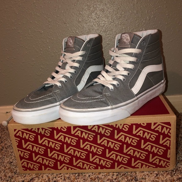 gray high top vans